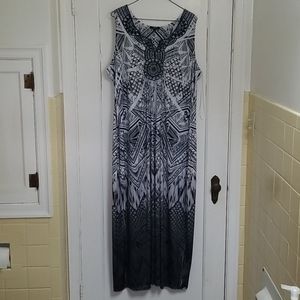 Black and white maxi dress